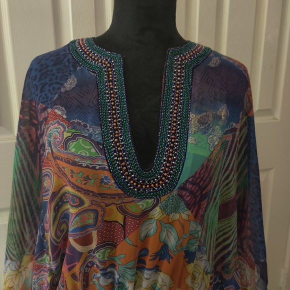 Multi-Colored Beaded Tunic - Picture 3 of 4